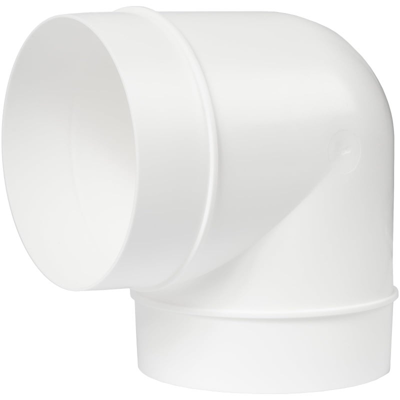 Repa Market 90 Degree 4 Inch Duct Elbow Pipe Connector - Round Flexible, Rigid PVC Pipe, Duct, Tube Ventilation System Adapter - Plastic HVAC Duct Fittings, Dryer Duct Connection, Ducting Joint