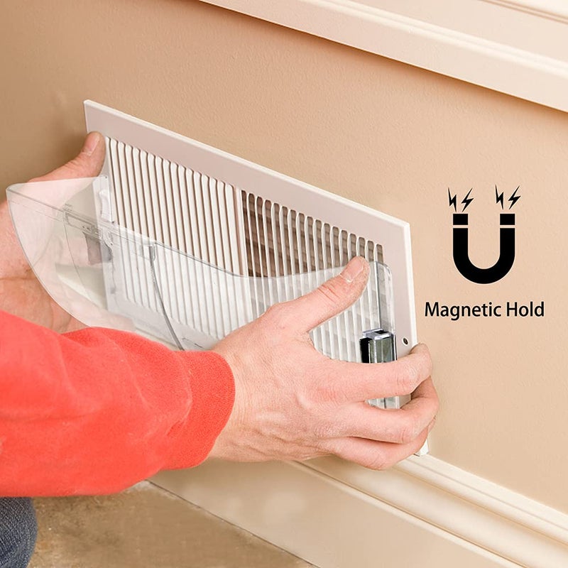 DGQ Unbreakable Air Deflector 8" to 12" Adjustable Heat and Air Vent Deflector Magnetic for Floor Registers, Also Work for Vents, Sidewall, and Ceiling Registers - Image 4
