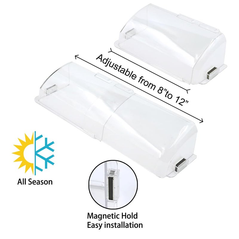 DGQ Unbreakable Air Deflector 8" to 12" Adjustable Heat and Air Vent Deflector Magnetic for Floor Registers, Also Work for Vents, Sidewall, and Ceiling Registers - Image 3