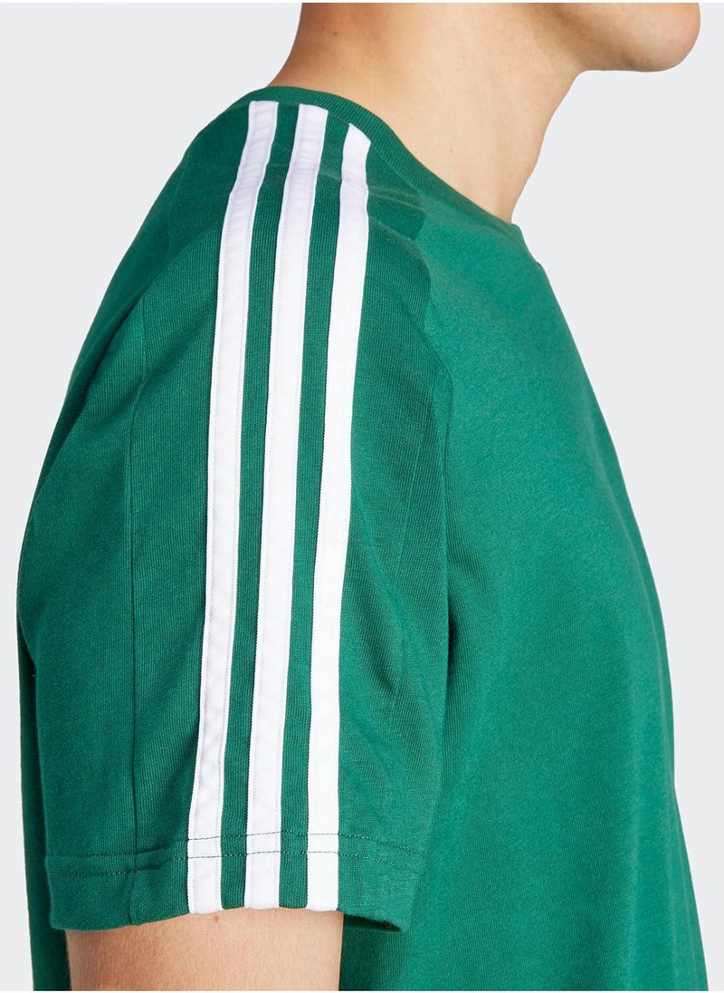 Adidas تي شيرت بأسلوب الخيوط المفردة الأساسية 3 خطوط  - Image 4