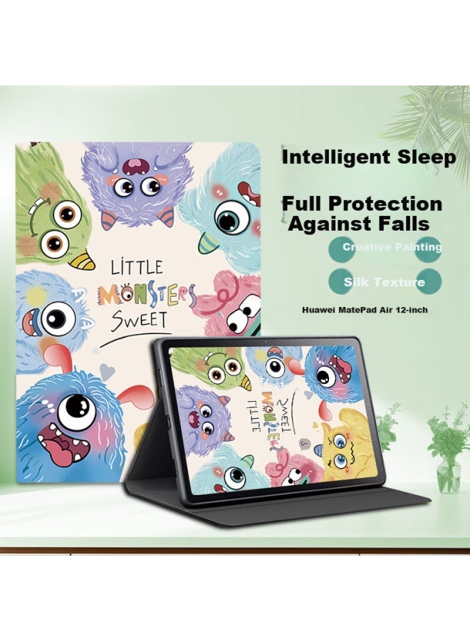 Jiang Ming Jiangming Compatible With Huawei Matepad Air 12 Tablet Case Model, 12-inch Soft Light Version, Huawei Tablet Protective Cover, Full Protection, Shockproof, Cartoon Creative Painted Leather Case - Image 1