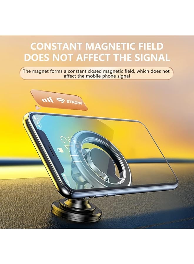 erorex Compatible For Magsafe Car Mount For Iphone Dashboard 360° Rotation Magnetic Car Mount Cell Phone Holder For Magsafe Iphone 14 13 12 All Smart Phones Black - Image 4
