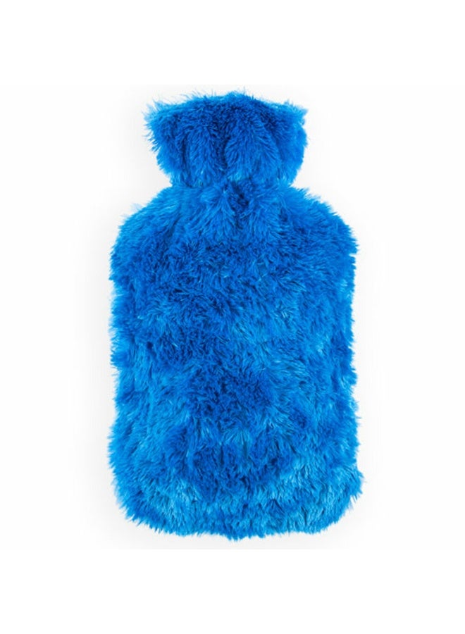 Biggdesign 2L Large Hot Water Bag with Soft Plush Cover, Cold & Hot Compress, Washable Hot Water Bag for Cramps, Neck and Back Pain, Feet and Shoulders, Blue - Image 2