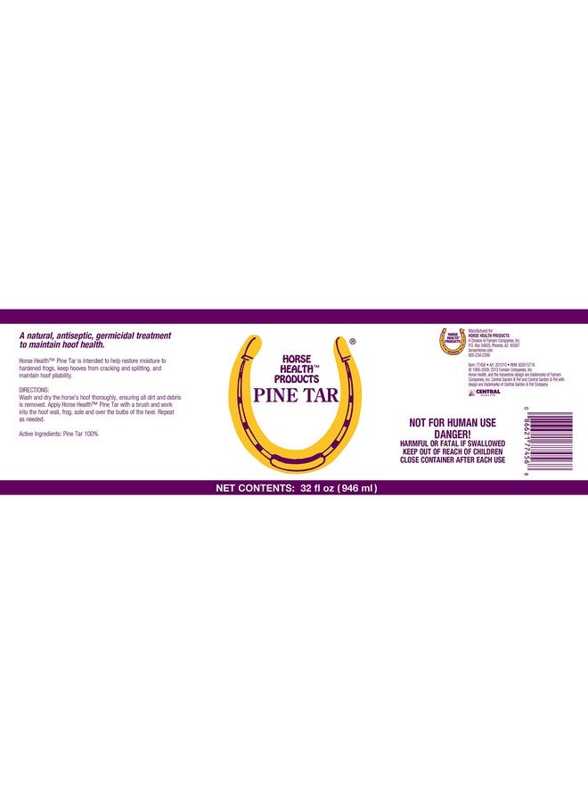 فلاجلاين قطران الصنوبر من فلاجلاين لصحة الخيول، مطهر موضعي طبيعي للاستخدام على حوافر الخيول، يساعد على الاحتفاظ بالرطوبة، ويساعد في منع الحوافر من التشقق والانقسام، 32 أونصة سائلة - Image 2