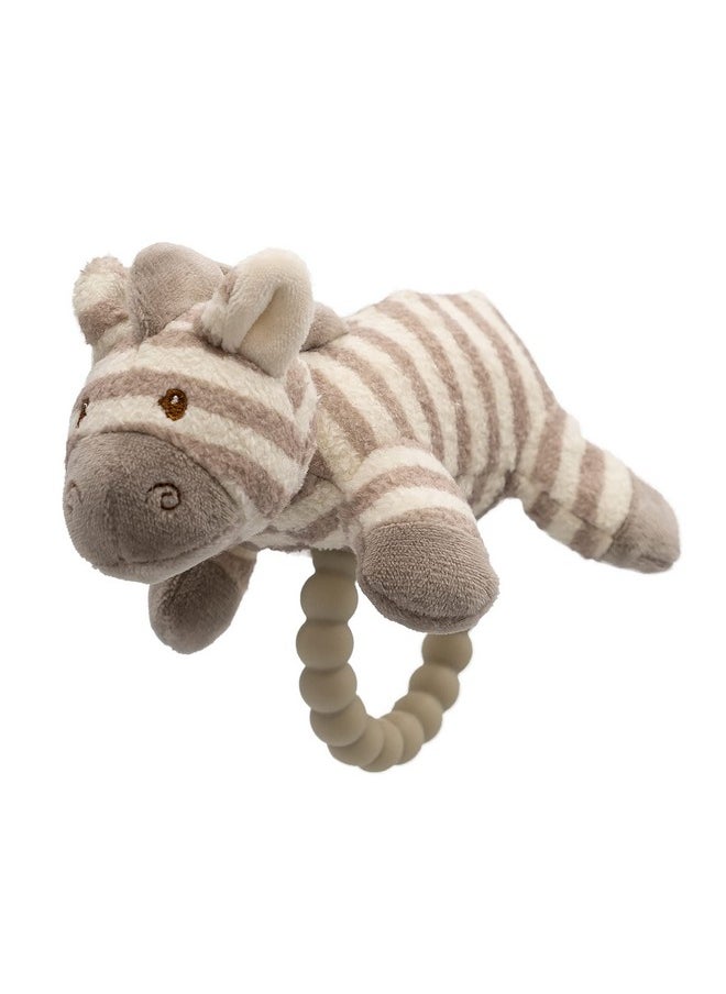 Mary Meyer Afrique Teether Baby Rattle 5Inches Zebra  - Image 3