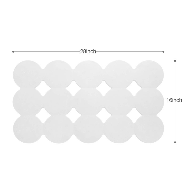 Webos Patented Non Slip Bathtub Mat Shower Bath Mats with Strong Suction Cups Superior Grip&Drainage Soft Heavy Duty Natural Rubber Bath Mat for Inside The tub (White, 28x16 inch) - Image 2
