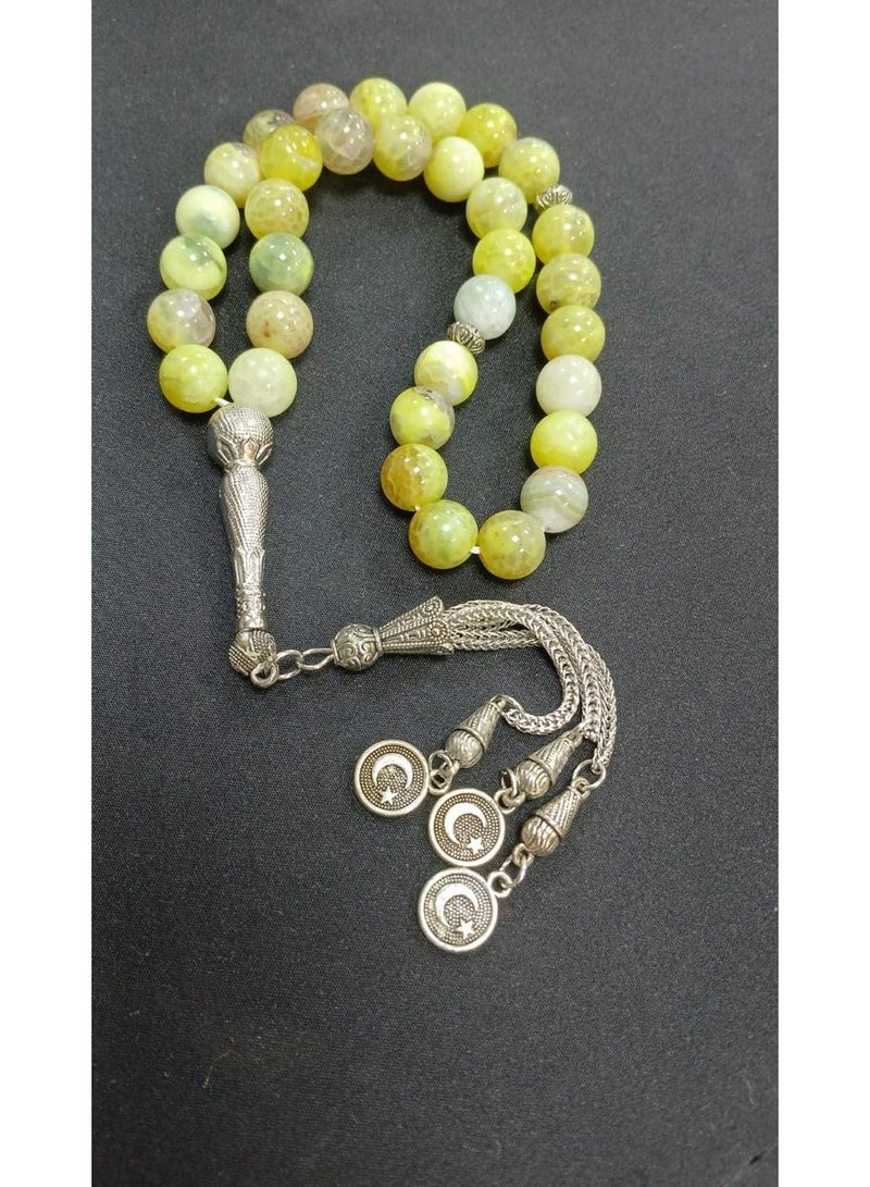 Brazilian agate rosary featuring small, elegant agate beads that combine the beauty of agate with a unique design.