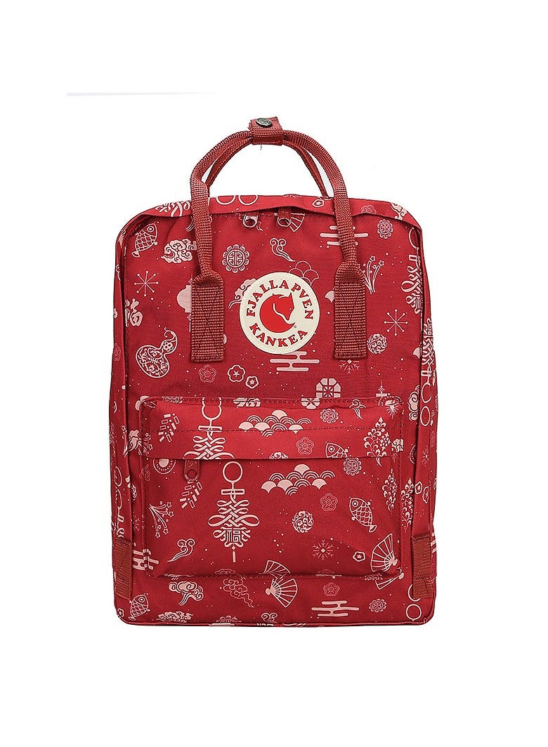 حقيبة ظهر أنيقة بنقشة رائعة، مناسبة للسفر، للرجال والنساء، بتصميم كلاسيكي أنيق، حقيبة كمبيوتر، سعة 16 لترًا.