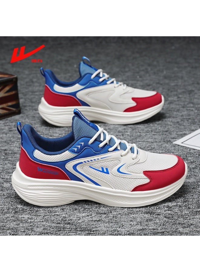 WARRIOR New Arrival Men's Fashion Sneakers - Breatha 44SIZEble Mesh Upper Red/Blue/White Casual Sports Shoes for Daily Wear - Image 2