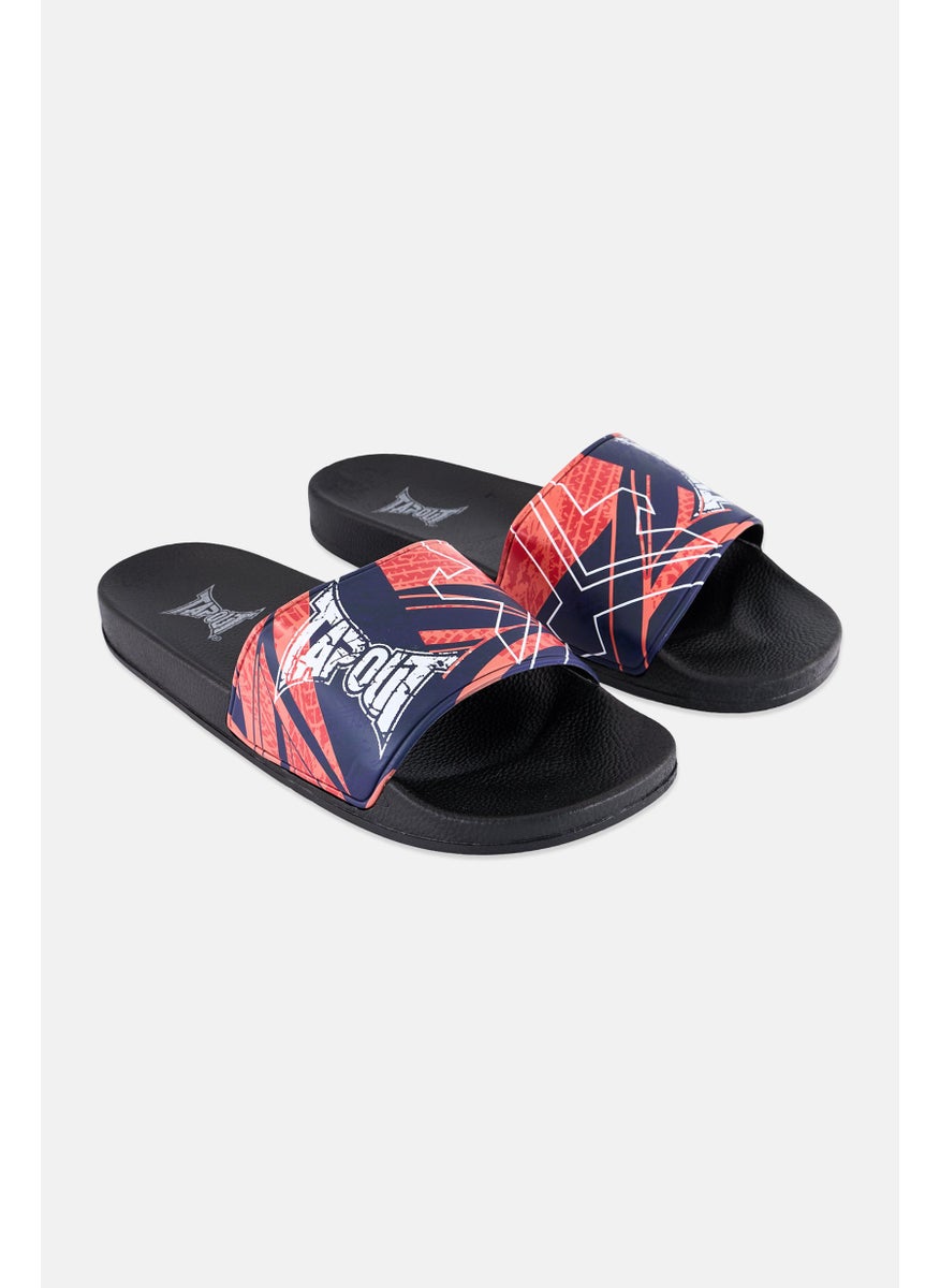 TapouT Men Brand Logo Slip On Slides, Multicolor  - Image 1