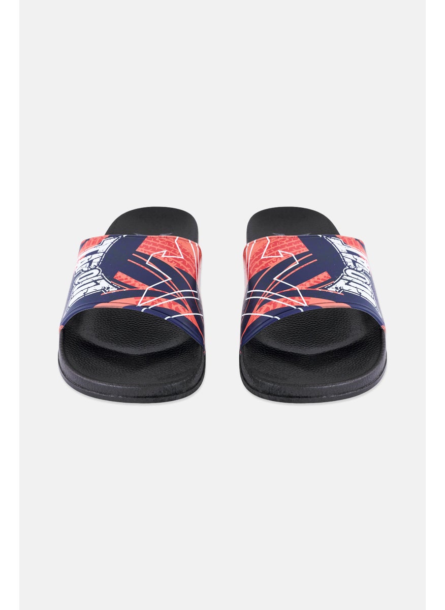 TapouT Men Brand Logo Slip On Slides, Multicolor  - Image 4