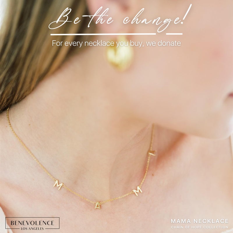 Benevolence LA Mama Necklace | Travel Gifts for Mom | Gift for New Mom | Mom Necklace for Wife, Sister, Grandma | Travel Accessories for Women | Designed in California - Image 2