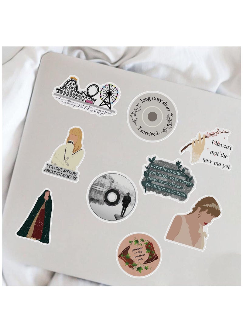 SOLARAE Taylor Swift Vinyl Stickers Set - 100 Folklore & Evermore Designs for Laptops, Hydro Flasks, Skateboards, Travel Cases, and More! Perfect for Fans and Personalization. - Image 5