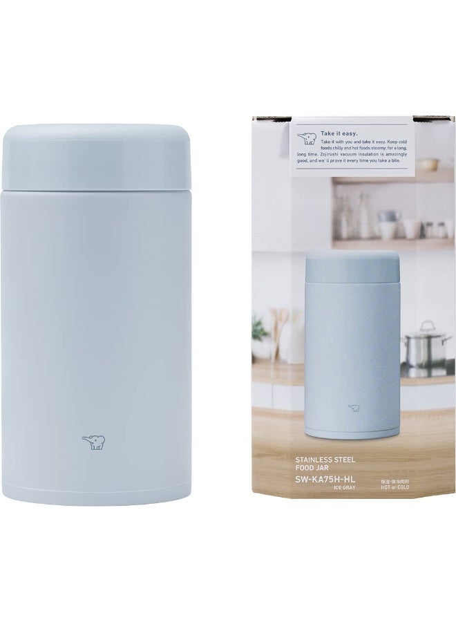 Zojirushi Stainless Steel Vacuum Insulated Food Jar,0.75L,Ice Gray (Hl) - Image 1