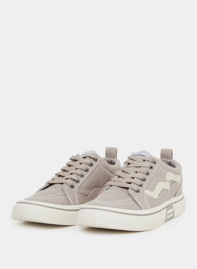 ستايلي Styli Panelled Lace Up Sneakers