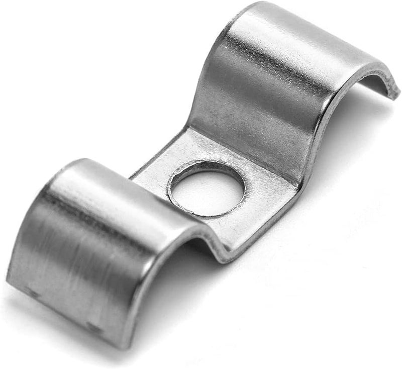woobles Stainless Steel Double Line Clamp, 12 Pack 3/8" Fuel Lines Clips with Mounting Screws 3/8" - Image 3