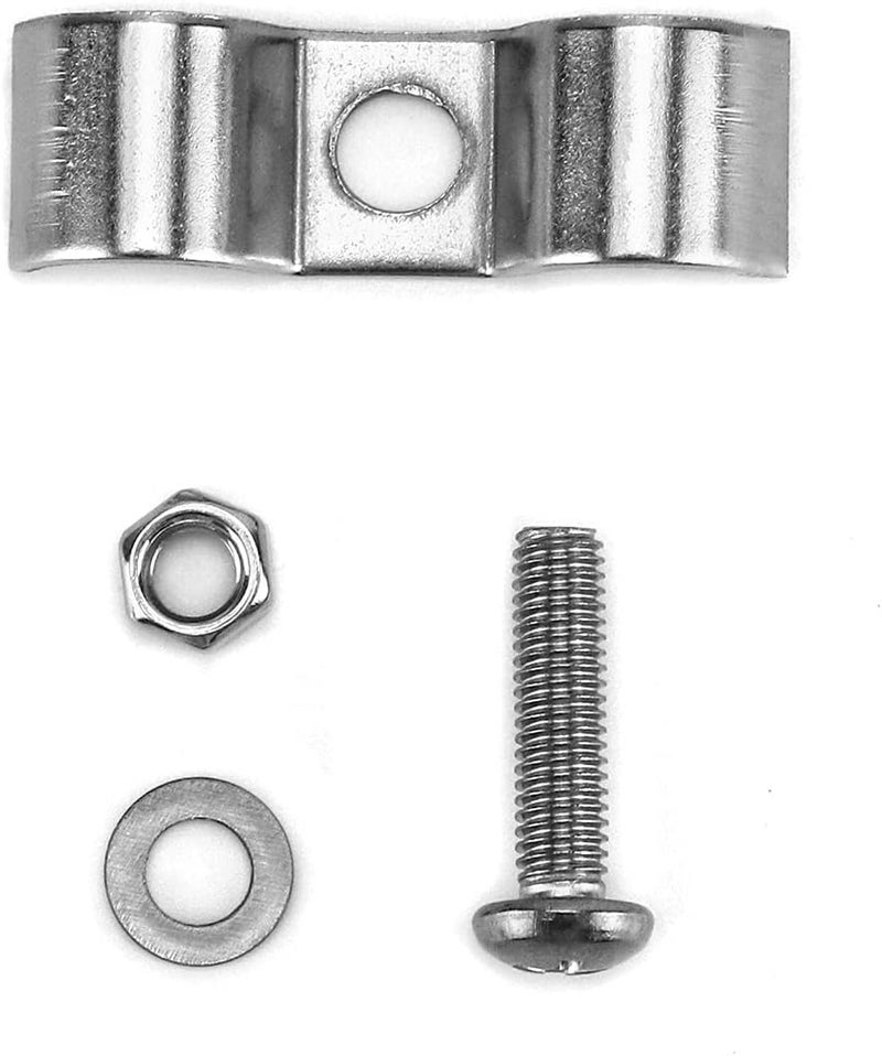 woobles Stainless Steel Double Line Clamp, 12 Pack 3/8" Fuel Lines Clips with Mounting Screws 3/8" - Image 2