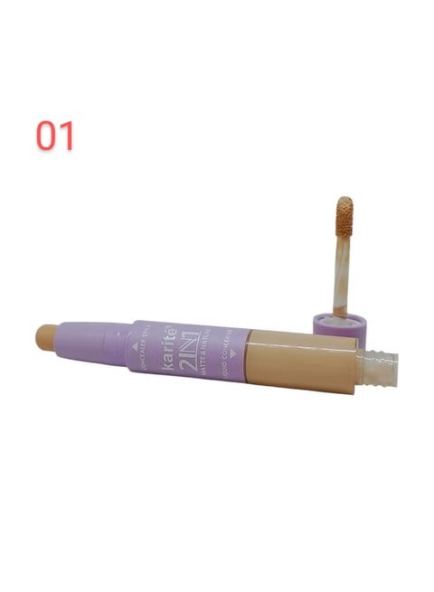 KARITE 2 in 1 Concealer Stick & Liquid – Shade 01 Light