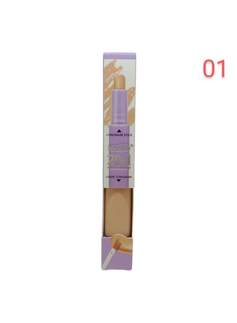 KARITE 2 in 1 Concealer Stick & Liquid – Shade 01 Light - Image 3