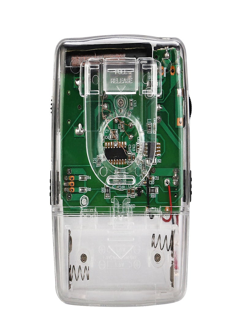 Retekess TR624 Transparent Portable Radio AM / FM Pointer Tuning Mini Pocket Radio with Earphone  - Image 2
