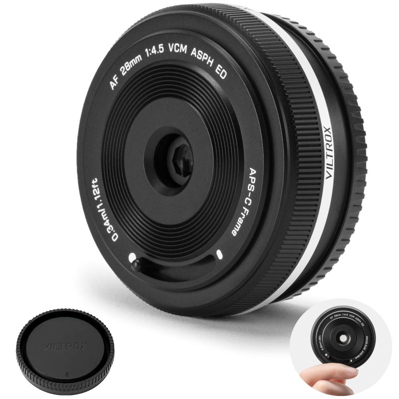 VILTROX 28mm F4.5 XF Pancake APS-C for Fuji XF, Auto Focus Wide Angle Prime Lens for Fujifilm Fuji X-Mount X-Pro2 X-Pro3 X-S10 X-T20 X-T30 XT30II X-T200 X-H2 X-H2S X-T5 X-S20 X-T50 X-M5 X-E2S - Image 1