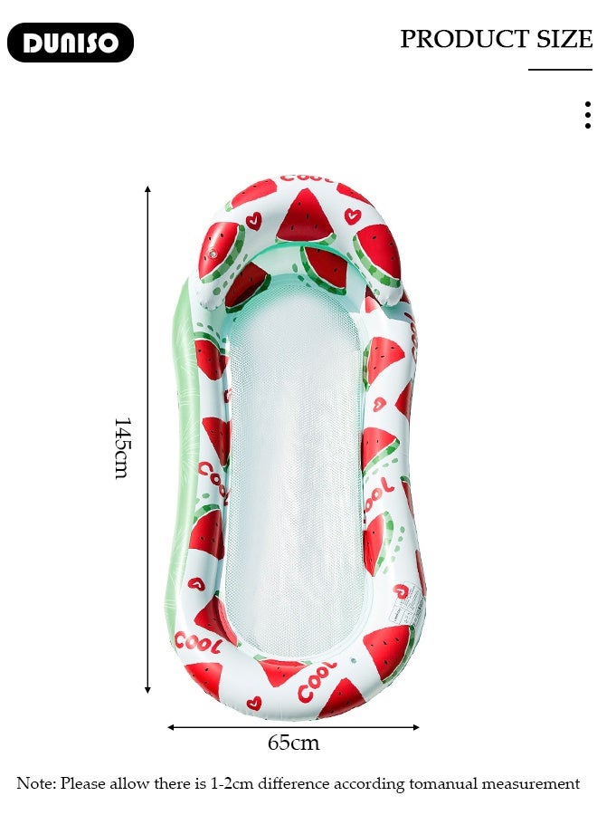 DUNISO Floating Row Swimming Ring Inflatable Pool Float for Adults Lounger Floats Rafts Floating Chair Pool Float Water Lounger Water Inflatable Bed Inflatable Rafts for Summer Pool,Tanning,Beach,Lake - Image 2