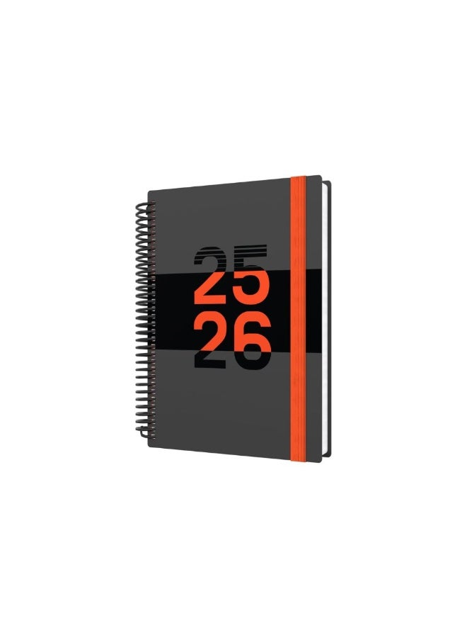 Collins Collins A5 Delta 14 Month Mid/Academic Year Planner, July 2025-August 2026 Planner, Day-to-Page Appointments Diary, A5 Wiro Bound Cover, Orange  - Image 4