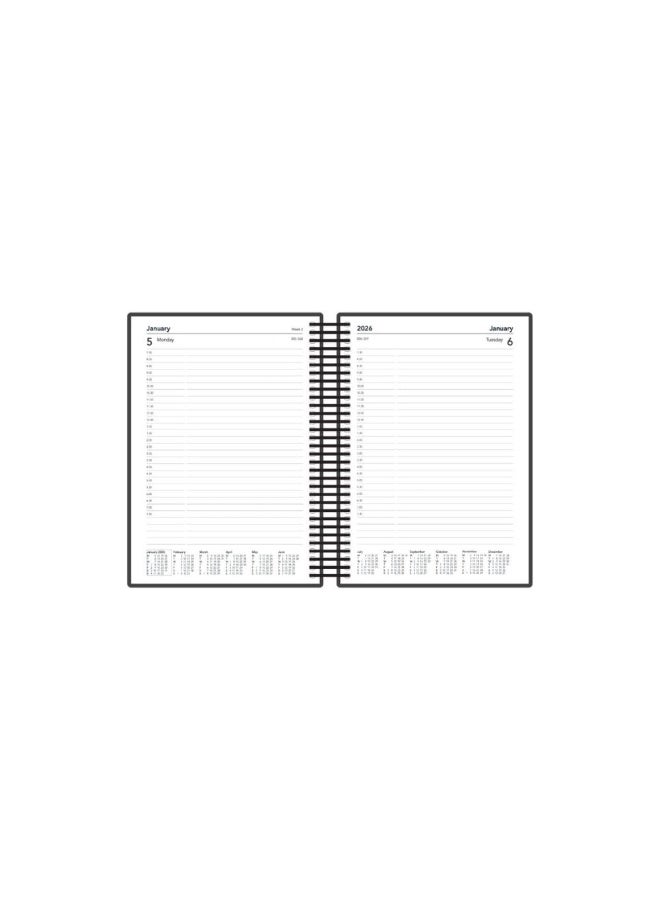 Collins Collins A5 Delta 14 Month Mid/Academic Year Planner, July 2025-August 2026 Planner, Day-to-Page Appointments Diary, A5 Wiro Bound Cover, Orange  - Image 2