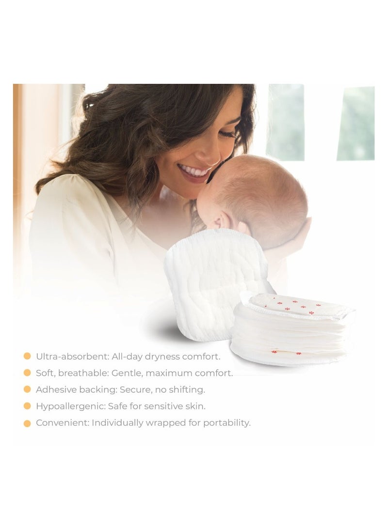 Nurtur Disposable Breast Pads for Nursing Mothers â€“ Pack of 10 Trial â€“ Ultra-Thin, Leak-Proof, Individually Wrapped, Soft & Breathable with Honeycomb Quick-Absorb Design - Image 2