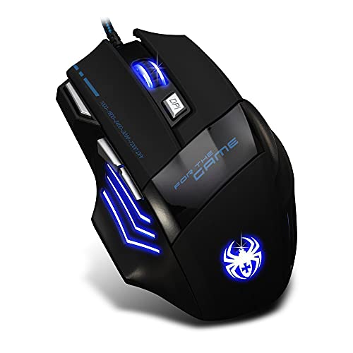 AFUNTA Zelotes Ergonomic 7200 DPI LED Optical Wired Gaming Mouse Mice 7 Buttons Compatible Mac Pro Gamer PC Laptop Desktop Notebook-Black Black(T80) - Image 5