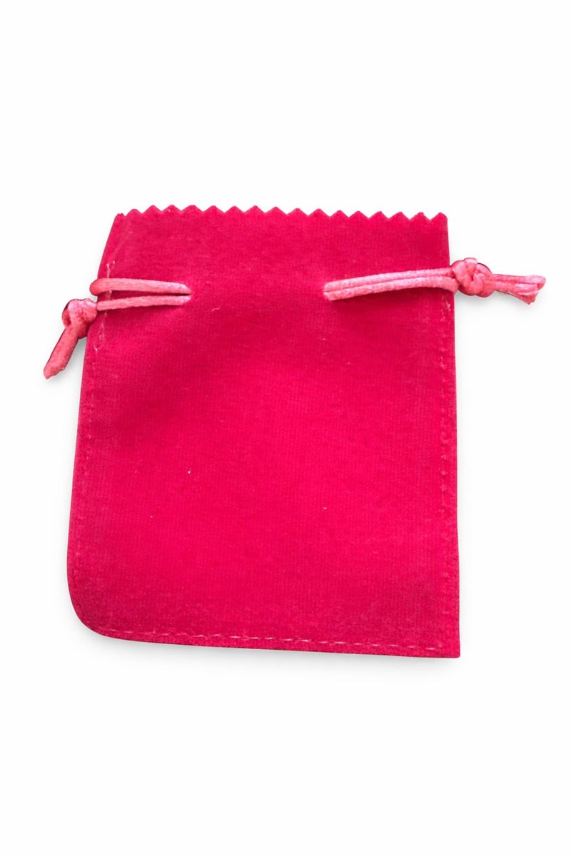 Velvet Drawstring Pouches for Jewellery Storage, Red, Small Gift Bags for Coins, Dice and Knick-Knacks