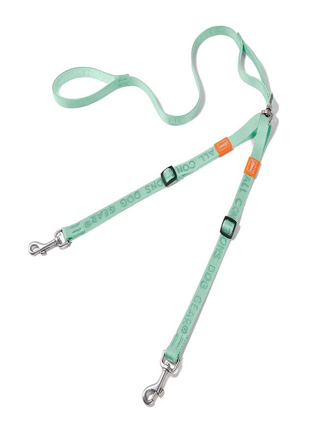 HOWGO Double Dog Leash, No Tangle 360° Swivel, Adjustable Two Padded Handles, Double Clip Dog Leash Coupler Splitter for 30~150 lbs Large and Medium Breeds (Mint Green, 4/5'' x 4.8 FT, Std) - Image 1