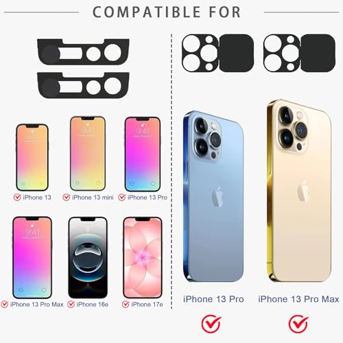 EYSOFT Privacy Cover Compatible for 13 Pro/iPhone 13 Pro Max with Front Camera Cover,Protect Privacy and Security But Not Affect Facial Recognition（2Pack） - Image 5