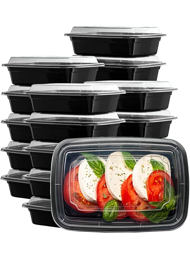 AL BAYADER 1 Compartment Meal Prep Containers 10 Pack With Lids Food Storage Containers Bento Box Stackable Microwave Dishwasher Freezer Safe 32Oz - Image 1