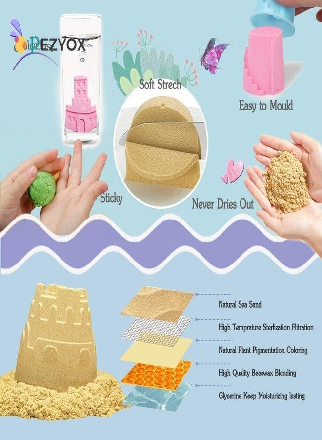 PEZYOX Creative Sand for Kids €“ Natural Sand Kit for Kids Activity Toys | Soft Sand Clay Toys for Kids Boys Girls Without Mould - 500G, Orange. - Image 2