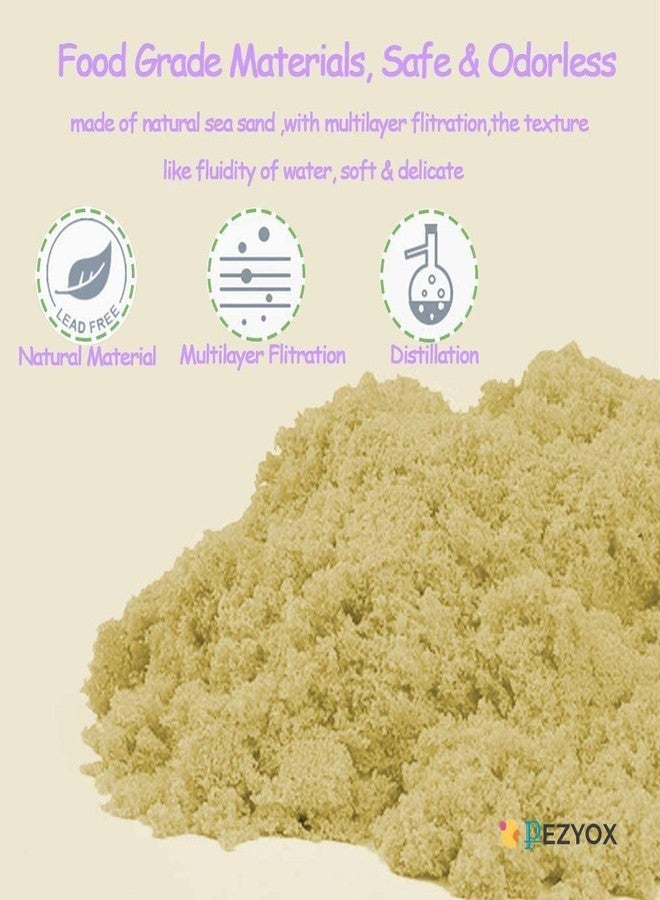 PEZYOX Creative Sand for Kids €“ Natural Sand Kit for Kids Activity Toys | Soft Sand Clay Toys for Kids Boys Girls Without Mould - 500G, Orange. - Image 5