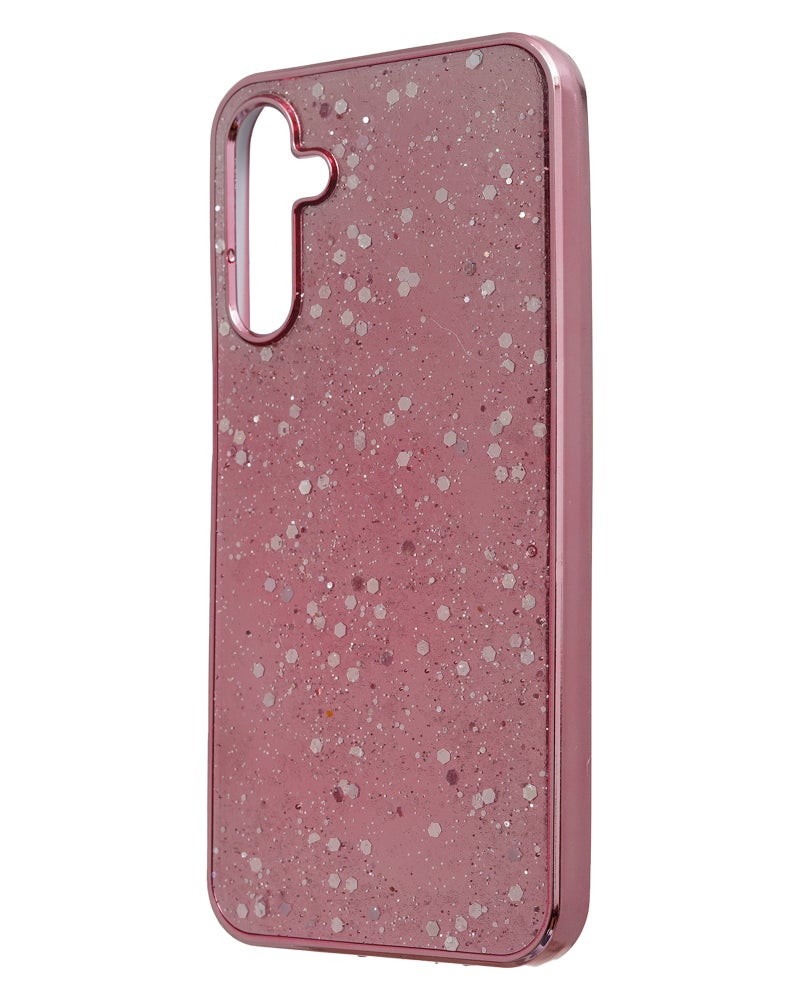 Glitter Plastic Mobile Phone Case With Cute Design for Samsung Galaxy A15 - Pink - Image 3