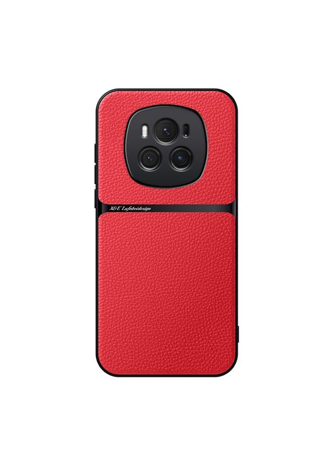 اس-توب جراب لهاتف Honor Magic6 مصنوع من جلد الليتشي المغناطيسي المقاوم للصدمات بتغطية كاملة - Image 1