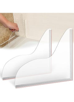 Oasisgalore 2PCS Transparent Shower Splash Guard with Self-Adhesive for Bathroom Bathtub to Keep Water in Shower  - Image 1