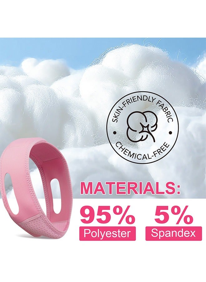 Elaimei Reusable Facial Slimming Strap, V Line Lifting Bandage, Sleep Mask for Face Lift Prevent Sagging (Pink)  - Image 4