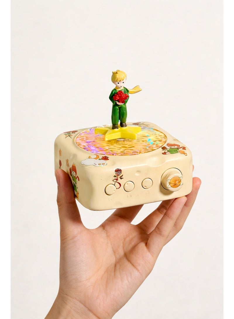 مكبر صوت بلوتوث "الأمير الصغير" - مكبر صوت لاسلكي محمول مع مضخم صوت وإضاءة LED مميزة، مكبر صوت موسيقى مكتبي صغير الحجم. - Image 2