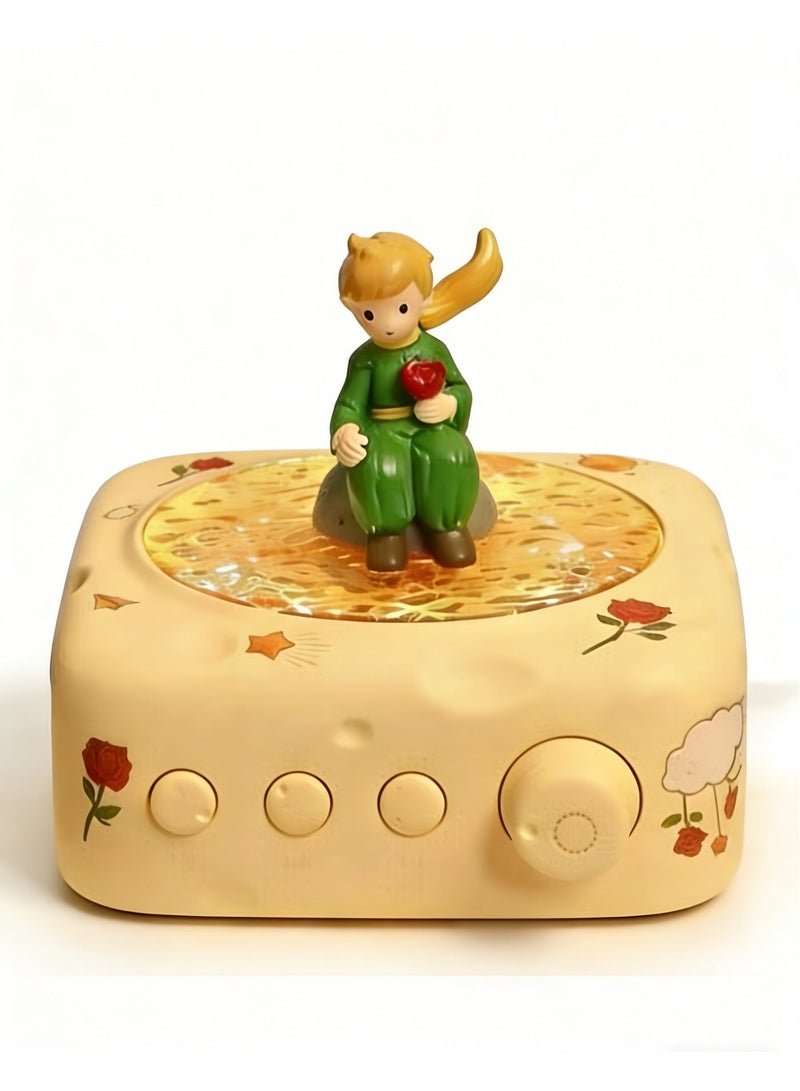 مكبر صوت بلوتوث "الأمير الصغير" - مكبر صوت لاسلكي محمول مع مضخم صوت وإضاءة LED مميزة، مكبر صوت موسيقى مكتبي صغير الحجم. - Image 1