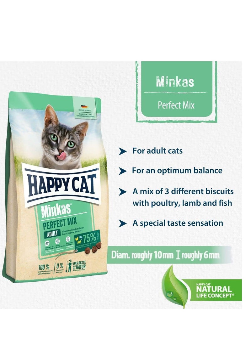 HAPPY CAT هابي كات مينكاس بيرفكت ميكس طعام جاف للقطط عبوة من قطعتين (2 × 1.5 كجم)  - Image 2