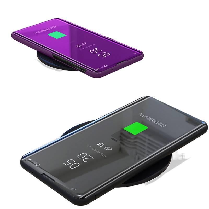 BB غطاء واقي بPlastic لـ iPhone 12 Pro Max مع حماية من السقوط ولمسة مرآة مطلية بالكهرباء مع مقاوم للصدمات مع تصميم غطاء قابل للطي باللون أزرق مع مرآة من البلاستيك باللون الأزرق - Image 4