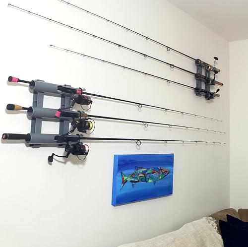 Rod-Runner 3 Rod Rack | Gray | Tri-Mount 3 Rod Holder Rack (MOUNT ONLY) - Image 3