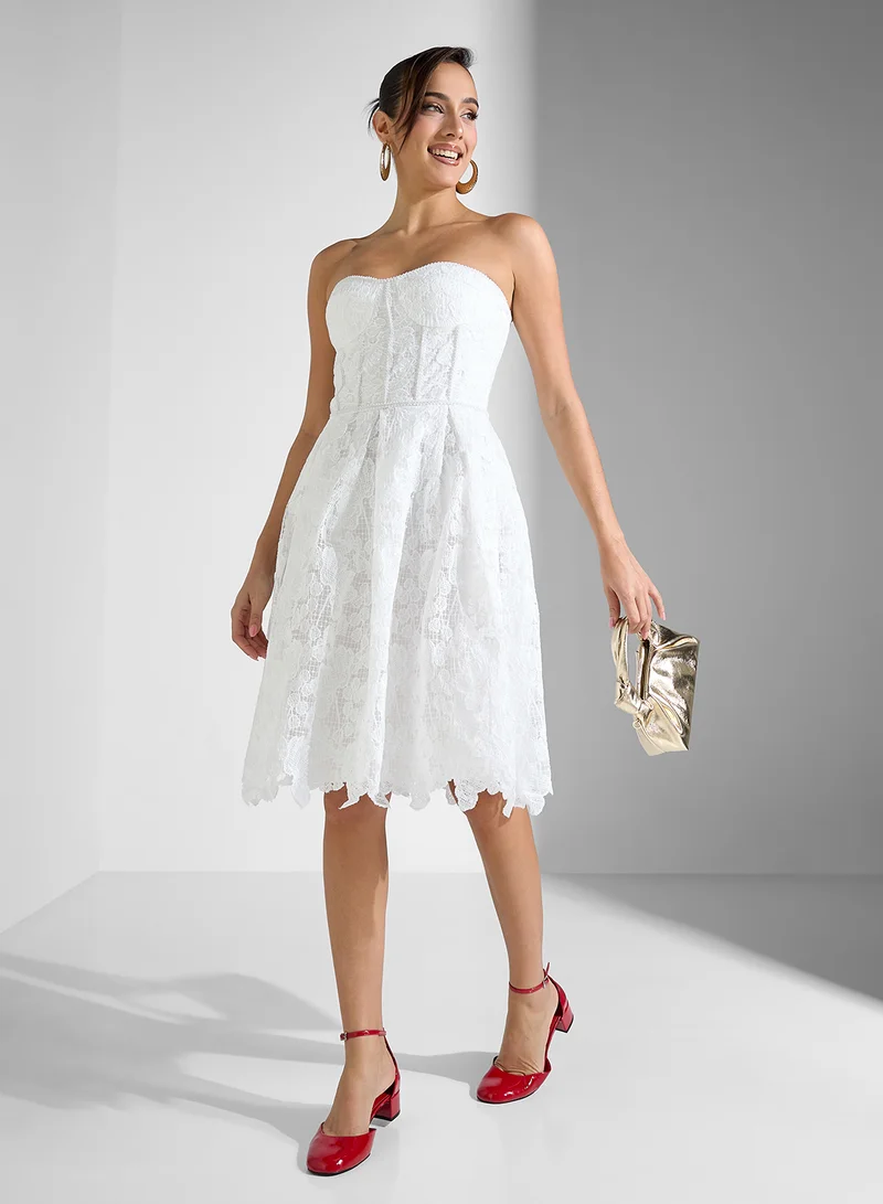 Ginger Boutique Lace Bustier Dress