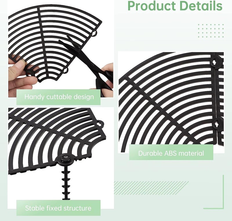 Excefore 3Pcs Plant Pot Grids, 11.8in Cuttable Grid Flower Pot Covers with 24 Stakes, ABS Plant Flower Protectors, Pets Digging Stoppers for Indoor Outdoor Plants - Image 4