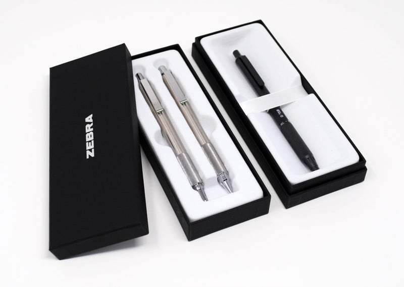 Zebra Pen G-750 Retractable Gel Pen, F-701 and M-701 Retractable Pen/Pencil Gift Set, Premium Metal Barrel, Medium/Fine Point, 3-Pack, Model Number: 10513 - Image 2