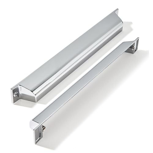 ZAUYX 10 Pack 7 Inch Center to Center Polished Chrome Cabinet Cup Pulls Drawer Pulls Kitchen Hardware Channing Cup Pulls Drawer Handles Knobs 7 inch Hole Center - Image 1