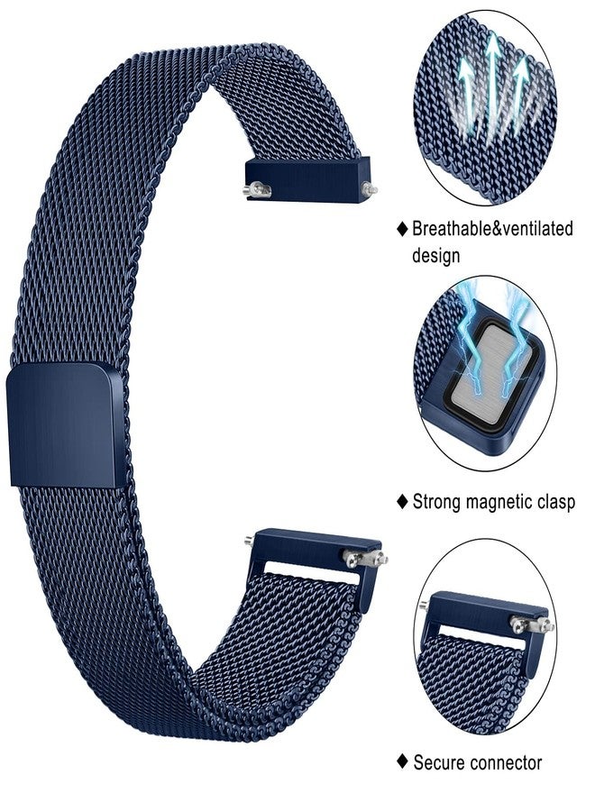 HS Quick Release 20mm/22mm Metal Watch Band Magnetic Strap Compatible with Amazfit Bip 3 Pro/Bip U Pro/GTS, Garmin Vivoactive 3/Vivoactive 5/Venu Sq 2, Galaxy Watch Active 2 - Image 5